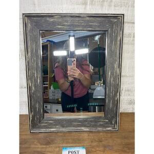 Black Distressed Mirror